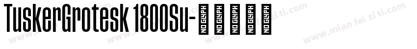 TuskerGrotesk 1800Su字体转换
